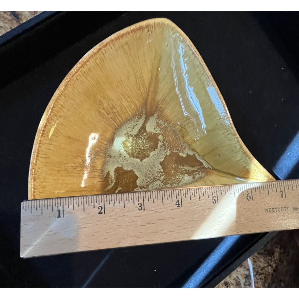 Arkayo Studio Raymond Koechlin MCM California Drip Dish Yellow, Green, Brown VTG - Picture 5 of 6